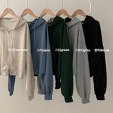 [Fleece added / 100% satisfied] スニーカーツーウェイクロップドフードジップアップ