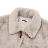TOGGLE POINT CROP FUR JACKET [GRAY]
