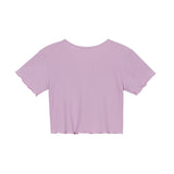 ボタンフロントクロップカーディガン / BUTTON FRONT CROP CARDIGAN (LAVENDER)