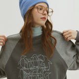 HUDDLING PENGUIN RAGLAN SWEATSHIRT_GRAY