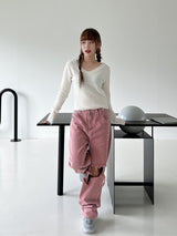 ビジョピンクデニムパンツ/no.1109 Bijo Pink Denim Pants