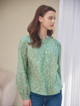HENRY NECK SHIRRING BLOUSE_GREEN (6638369013878)
