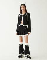 ブークルニットレッグウォーマー/BOUCLE KNIT LEG WARMERS BLACK