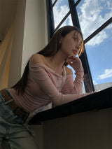 J warmer off-shoulder top