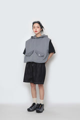 ワシショフードポケットベスト / WASHIHO hooded pocket vest