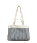 stripe reversible bag - deep black