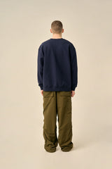 LETTERING LOGO BASIC SWEATSHIRT - NAVY