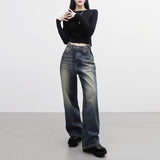 Keevy Button Wide Denim Pants