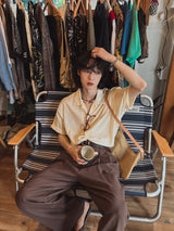 fair stripe open shirt (2 color)