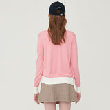 Logo jacquard knit set-up_pink (6659923869814)