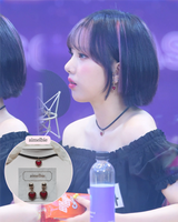 Burgundy Heart Earring and Choker Set