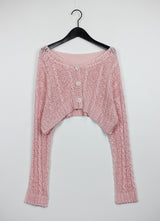 プレッツェルクロップカーディガン / Pretzel Crop Cardigan (4color)
