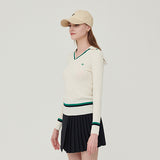 Line ribbed collar knit_CREAM (6658452717686)