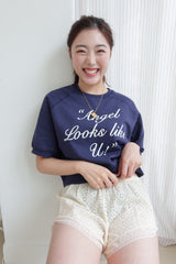 "Angel looks like u!" サマースウェットシャツ