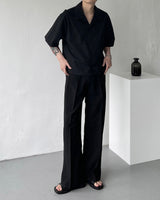 YM クリースクロップドシャツ / YM Crease Cropped Shirt (4 colors)