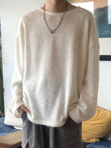 Hairy round knit t
