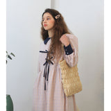 Wave smocking bag Ⅱ (light yellow) (6657234206838)