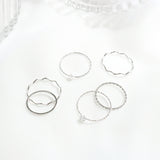 デイリーレイヤードリング 6セット / Daily layered ring 6 set (2 color)