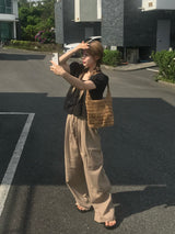 Allium pintuck blouse