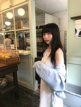 レイヤードパンチングミニドレス
