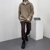 ラムウールタートルネックセミジップ / UN Ramswool Turtleneck Semi Zip-Up (4 colors)