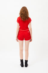 ドゥードゥルチェリードルフィンパンツ / DOODLE CHERRY DOLPHIN PANTS [RED]
