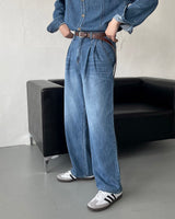 コールマンリネンツータックデニム / LE Coleman Linen Two-Tuck Denim