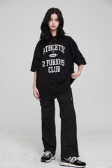 アスレチックオーバーサイズTシャツ /ATHLETIC OVERSIZED T-SHIRT BLACK