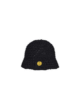 コットン ペーパー ニット バケットハット / COTTON PAPER KNIT BUCKETHAT BLACK