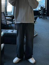 バルカンワイドデニムパンツ/BALCAN WIDE BLACK DENIM PANTS(ONE COLOR)