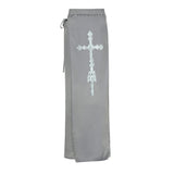 クロスラップスカートパンツ/1 0 cross wrap skirt pants - GREY