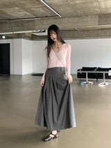 フィッションツーウェイプリーツロングスカート / Fiction two-way pleated long skirt