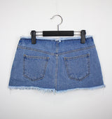 ローライズデッキーデニムスカート/Low-Rise Decky Denim Skirt