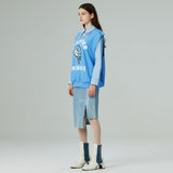 アーチプリンティングベスト/ARCH PRINTING VEST-WASHING BLUE
