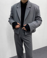 ベーベルワンボタンクロップドジャケット/MO Babel One Button Cropped Jacket (2 colors)