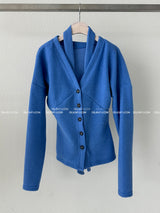 muffler set line cardigan