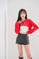 ミッドラインネッククロップTシャツ / (9085) Midline Neck Crop Tee