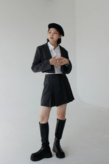 グランドプリーツスカート/Ground Pleated Skirt (2color)