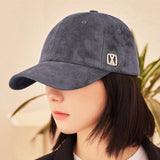 VA Square Suede Ball Cap / Charcoal