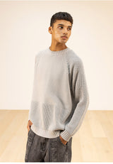 ハーフインシジョンオーバーニット/HALF INCISION OVERSIZED KNIT