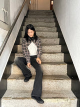 Trendy washing denim pants 