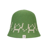 VA digital logo jacquard summer bucket hat Green