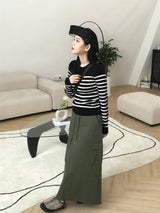 ラッシュバックスリットロングスカート