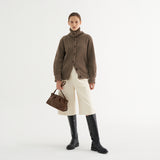 PLEATS SHOULDER BAG MINI_BROWN