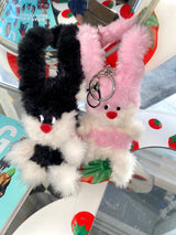 Pink rabbit key ring