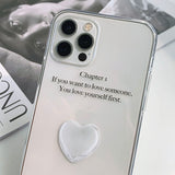ハートフォンケース / White heart phone case