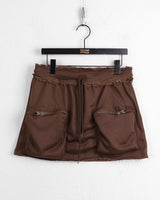 Jenda Cargo Zipper Pocket Banding Training Mini Skirt
