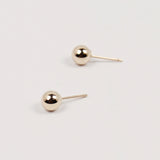 14Kゴールドボール5MMピアス/14K GOLD BALL 5MM EARRING_2COLOR (14k gold clutch)