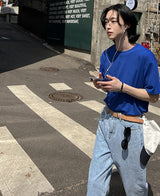 22サマーシルクＴシャツ/22summer silk T-shirt (11 color)