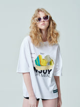 [ENJOY YOUR MEAL] CAMPAIGN 1/2 T-SHIRT CAN _WHITE (6582793306230)